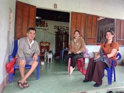 Visiting Families and school supported by Thien Chi